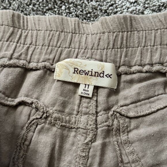 Rewind Elastic Waist Cuffed Hem Cotton Mid Rise Shorts Juniors Size 11 - Picture 3 of 12